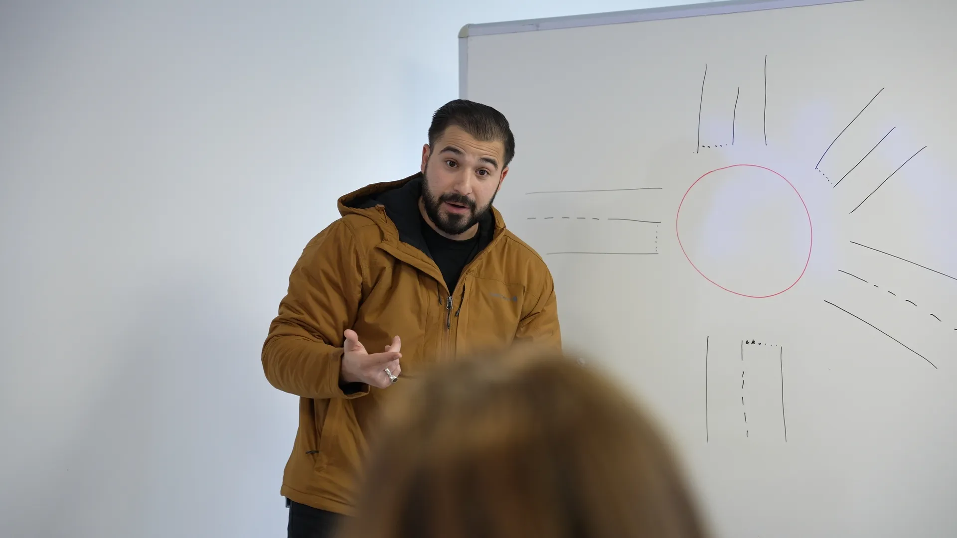 Kørelærer instruerer elever Teoriundervisning